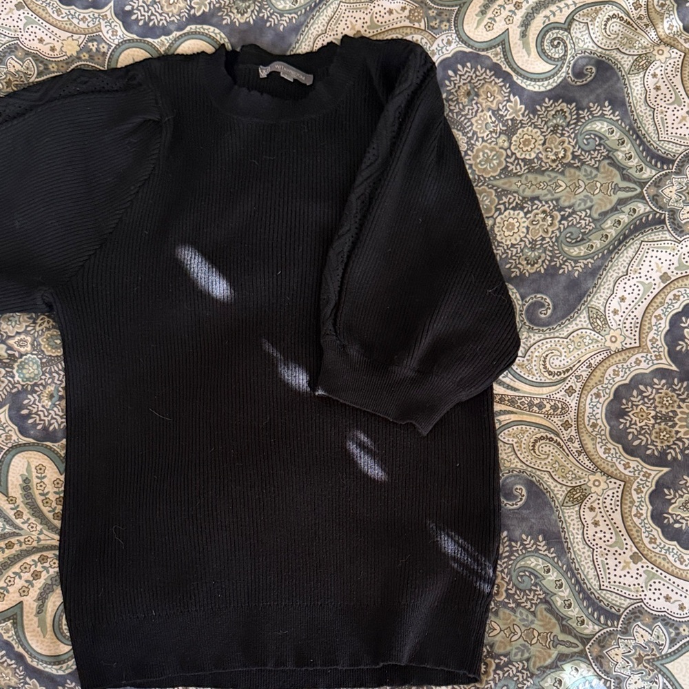 Wit & Wisdom Elegant Black Knit Top